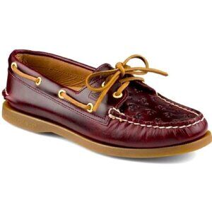 Sperry Top Sider Anglefish Cordovan Anchor Brown Boat Shoes 9102898 Size 8M